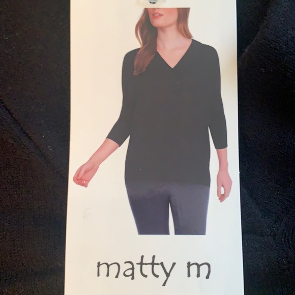 Matty M Womens 3/4 Sleeve Knit Sweater - Picture 1 of 3